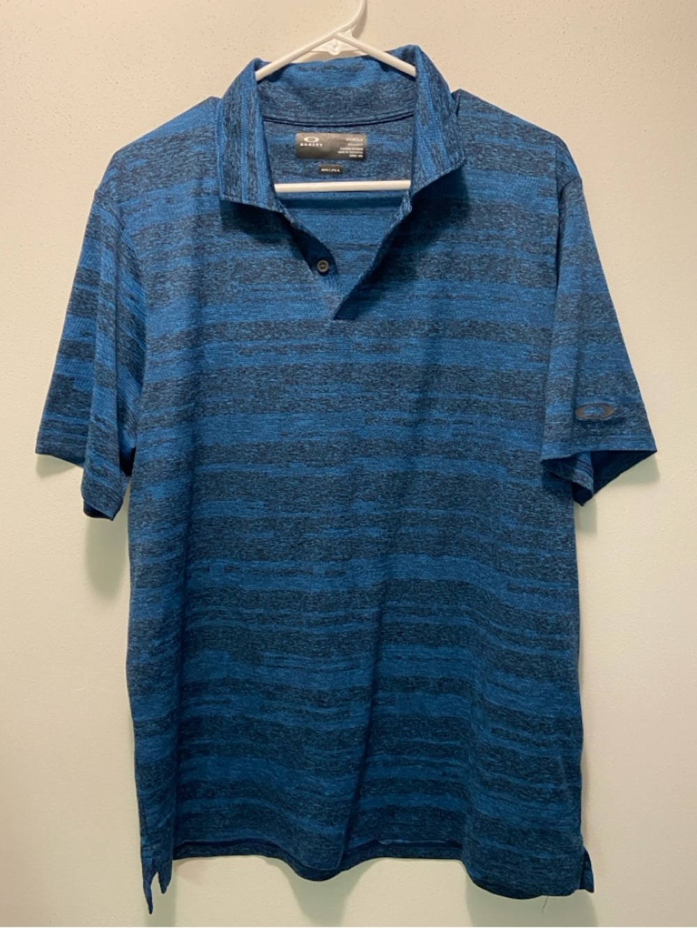 Oakley Men's Blue Hydrolix Stripe Polo